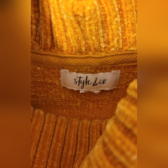 Style & Co | mustard yellow turtleneck sweater - Picture 6 of 8